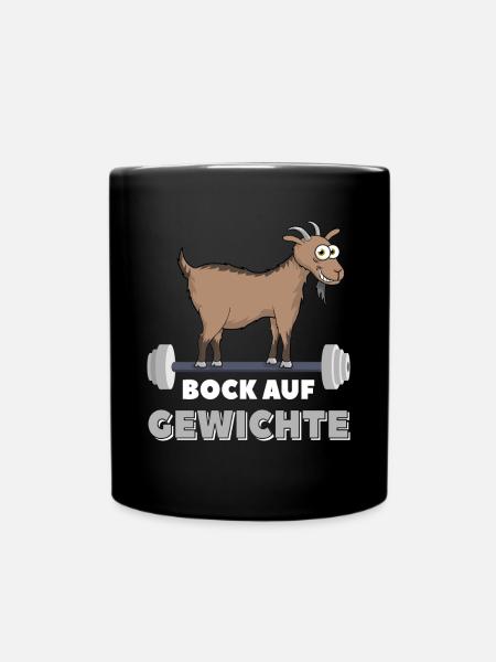 Bock auf Gewichte - Tasse einfarbig - Schwarz