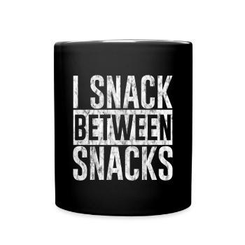 I Snack Between Snacks 3 - Full Colour Mug - black - Front