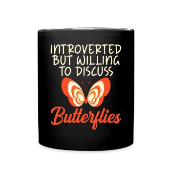 Butterfly Lover Gifts - Full Colour Mug - black - Front