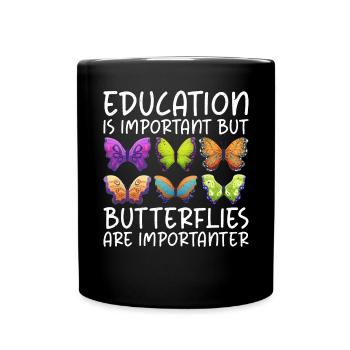 Butterfly Lover Gifts - Full Colour Mug - black - Front