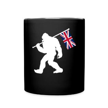 United Kingdom England Bigfoot - Tasse einfarbig - Schwarz - Vorne