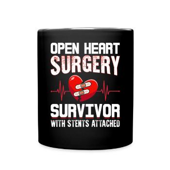 Angioplastie-Patient - Tasse einfarbig - Schwarz - Vorne