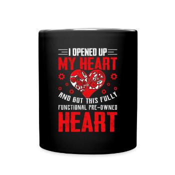 Recovery from open-heart surgery - Full Colour Mug - black - Front
