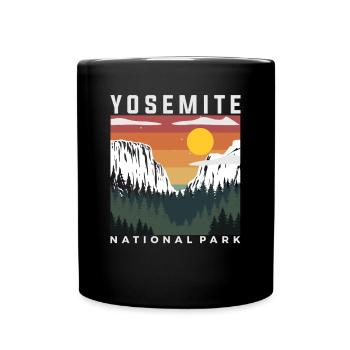 Yosemite National Park Vintage Erkunden Sie Yosemi - Tasse einfarbig - Schwarz - Vorne