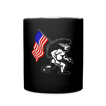 Folklore Fabelwesen Ureinwohner Amerikas Pukwudgie - Tasse einfarbig - Schwarz - Vorne