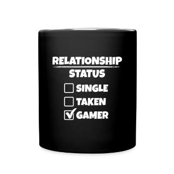 Célibataire Taken Gamer Drôle Relation Statut - Mug uni - noir - Devant