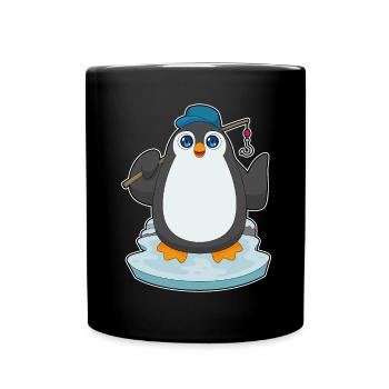 Canne à pêche Penguin Angler Canne à pêche - Mug uni - noir - Devant