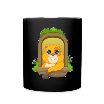 Funny hamster - Full Colour Mug - black - Front