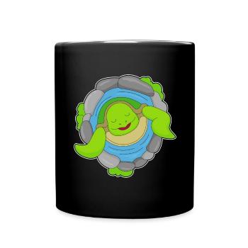 Fontaine de la Tortue - Mug uni - noir - Devant