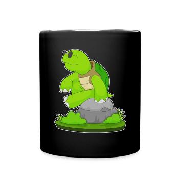 Turtle Sunglasses - Full Colour Mug - black - Front