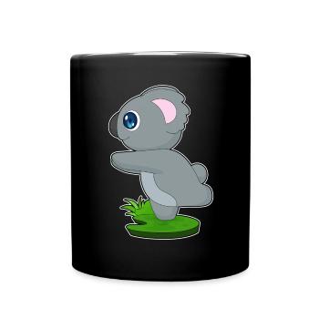Koala Yoga Fitness Gymnastik - Tasse einfarbig - Schwarz - Vorne