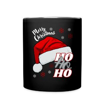 Merry Christmas HO HO HO HO - Full Colour Mug - black - Front