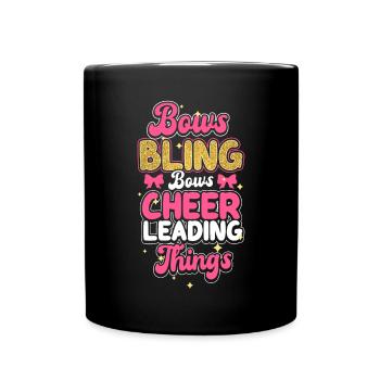 Cheerleadermädchen Cheerleading Jugend - Tasse einfarbig - Schwarz - Vorne
