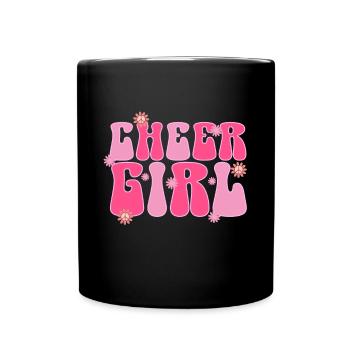 Cheerleadermädchen Cheerleading Jugend - Tasse einfarbig - Schwarz - Vorne