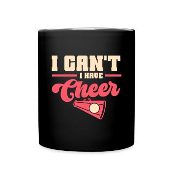 Cheerleadermädchen Cheerleading Jugend - Tasse einfarbig - Schwarz - Vorne