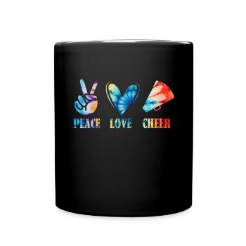 Cheerleadermädchen Cheerleading Jugend - Tasse einfarbig - Schwarz - Vorne