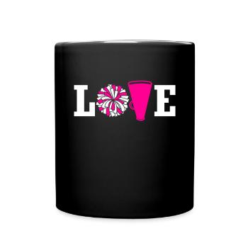 Cheerleadermädchen Cheerleading Jugend - Tasse einfarbig - Schwarz - Vorne