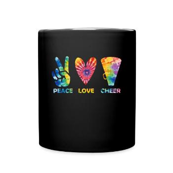 Cheerleadermädchen Cheerleading Jugend - Tasse einfarbig - Schwarz - Vorne