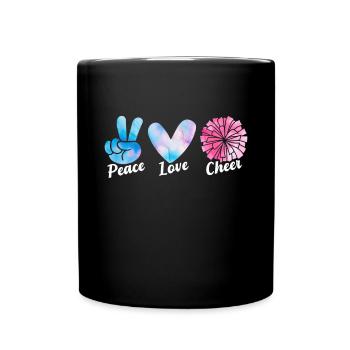 Cheerleadermädchen Cheerleading Jugend - Tasse einfarbig - Schwarz - Vorne