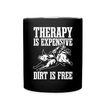 Bull Rider Bull Riding - Full Colour Mug - black - Front