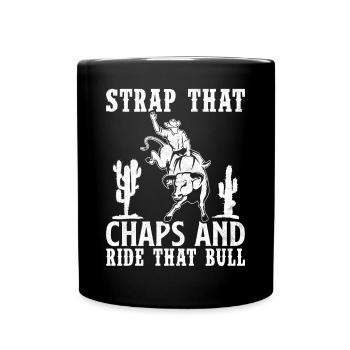 Trousers Bull Rider Bull Riding - Full Colour Mug - black - Front