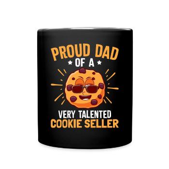 Proud Cookie Scout Dad Cookie Merchant - Full Colour Mug - black - Front