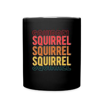 Rodent Cute Squirrel Forest Animal Vintage - Tasse einfarbig - Schwarz - Vorne