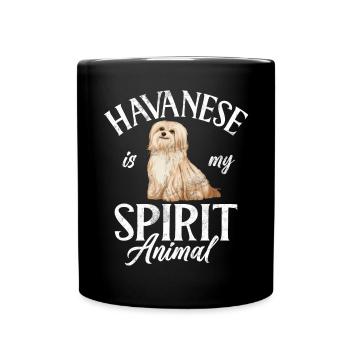 Cadeaux pour les amoureux des chiens bichons havanais - Mug uni - noir - Devant