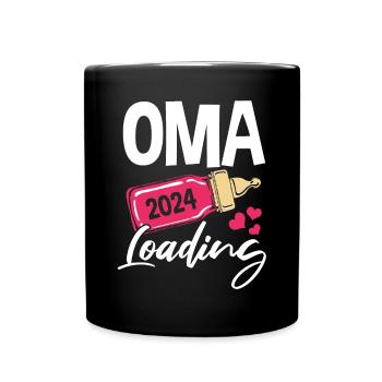 Werdende Oma 2024 - Tasse einfarbig - Schwarz - Vorne