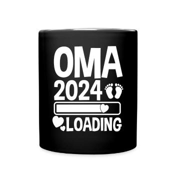 Werdende Oma 2024 - Tasse einfarbig - Schwarz - Vorne