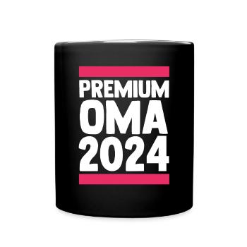 Werdende Oma 2024 - Tasse einfarbig - Schwarz - Vorne