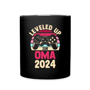 Werdende Oma 2024 - Tasse einfarbig - Schwarz - Vorne