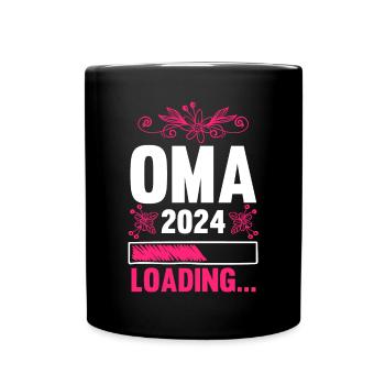 Werdende Oma 2024 - Tasse einfarbig - Schwarz - Vorne