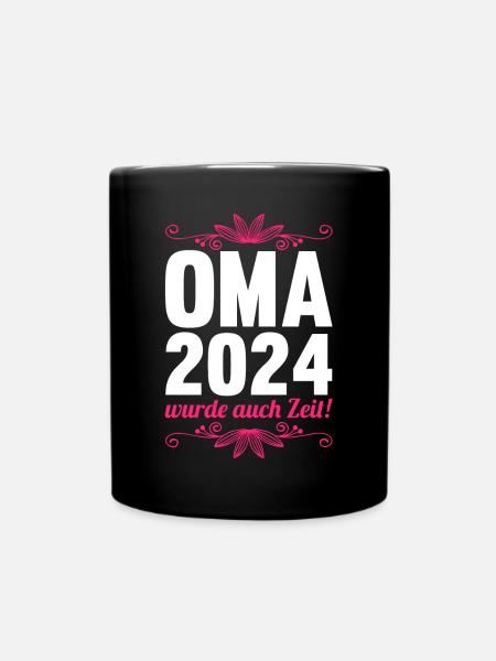 Werdende Oma 2024 - Tasse einfarbig - Schwarz