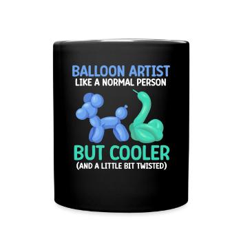 Balloon Animal Party Balloon Artist - Full Colour Mug - black - Front