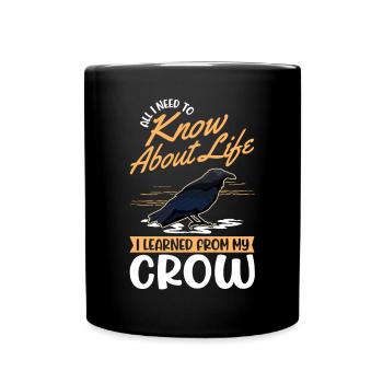 Crow Gift Raven Raven Crow - Full Colour Mug - black - Front