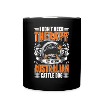 Australian Cattle Dog Therapie - Tasse einfarbig - Schwarz - Vorne