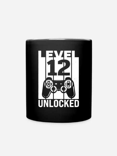 12yr 12 Geburtstag Junge Sohn Lustiger Gamer 12. Jahre - Tasse einfarbig - Schwarz