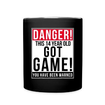 Drôle 14e anniversaire Jeu Cadeau 14 ans Anniversaire - Mug uni - noir - Devant