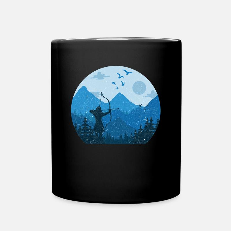 Bogenschießen - Tasse einfarbig - Schwarz
