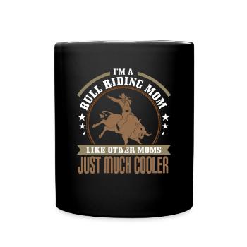 Taureaux équitation rodéo cadeau - Mug uni - noir - Devant