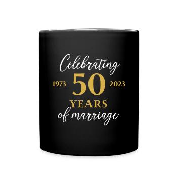 50 ans de mariage 1973 50e anniversaire de mariage - Mug uni - noir - Devant