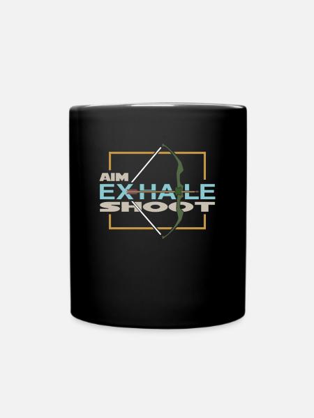 Bogenschießen - Tasse einfarbig - Schwarz