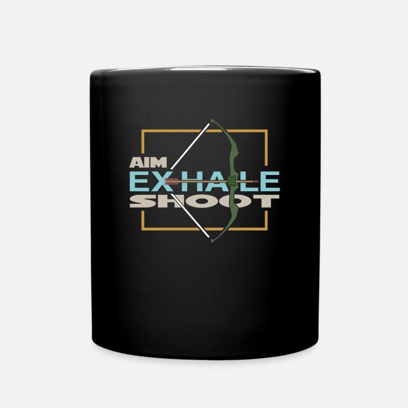 Bogenschießen - Tasse einfarbig - Schwarz