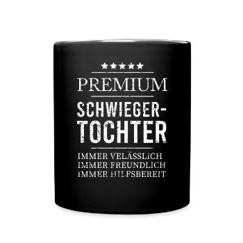 Schwieger-Tochter - Sterne der Wertschätzung - Tasse einfarbig - Schwarz - Vorne