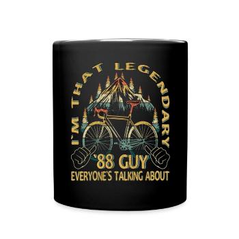 Vélo de route Cadeau pour cycliste vintage 1988 - Mug uni - noir - Devant