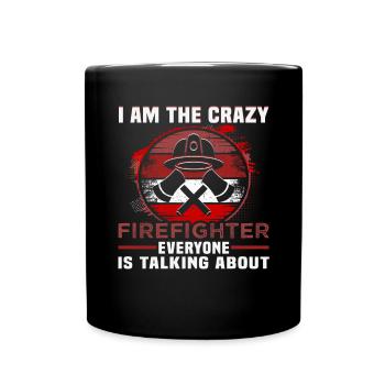 Firefighter Birthday Firefighter - Full Colour Mug - black - Front