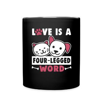 Hunderettungs Designs Für Tierrechtsaktivisten - Tasse einfarbig - Schwarz - Vorne