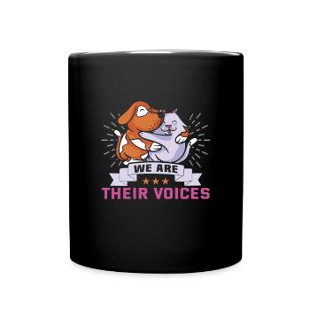 Dog Rescue Designs for Animal Rights Activists - Full Colour Mug - black - Front