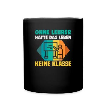 Bester Lehrer Rente Geschenkidee Schüler - Tasse einfarbig - Schwarz - Vorne
